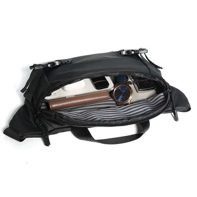 Nylon Waterproof Ride Fanny Pack Fashion Business Handbag Men Belt Casual Travel Shoulder Crossbody Chest Male Waist Bag