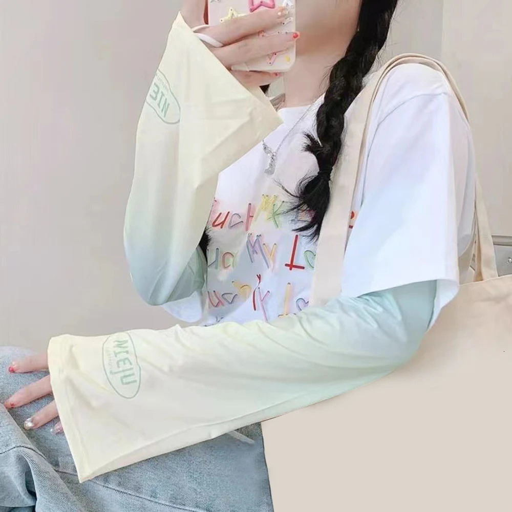 Loose Cycling Arm Sleeves Ice Fabric UV Protection Sunscreen Running Sleeve Outdoor Sport Cycling Arm Warmers Men Women YZL05 250610