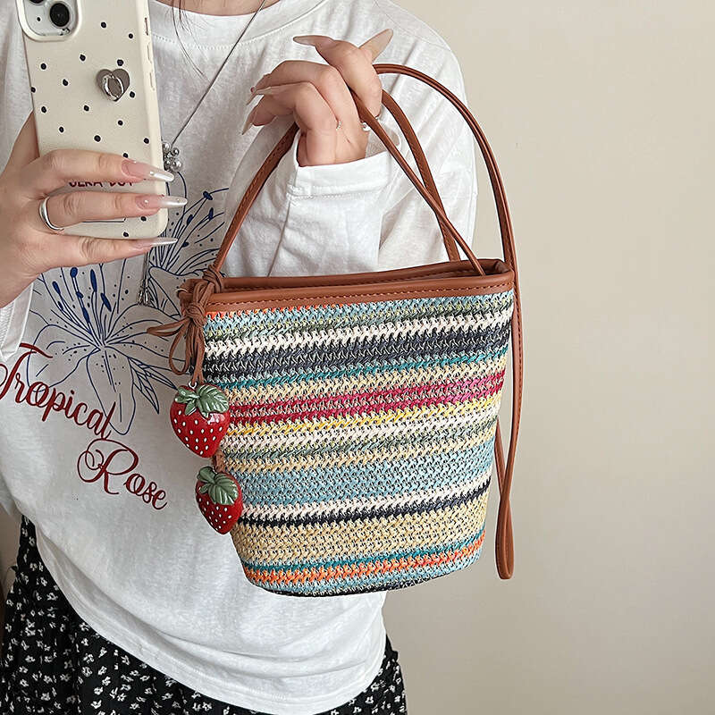 High-End Simple Handheld Bucket 2025 New Korean Fashion Niche Trendy Shoulder Versatile Crossbody Bag