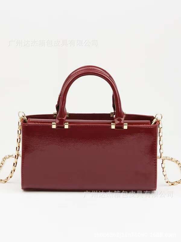 Free shipping designer bag Luxury ZA Autumn Winter New Women s Dark Red High Quality Mini Shoulder Crossbody Handbag Chain Small Square Bag Handbags