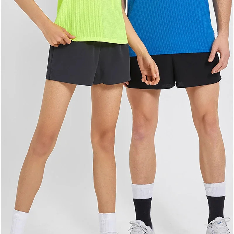 XS3XL Men Women Quick Dry Marathon Running Shorts with Back Zipper Pocket Single Layer Exercise Training Fitness Short Pants 250614