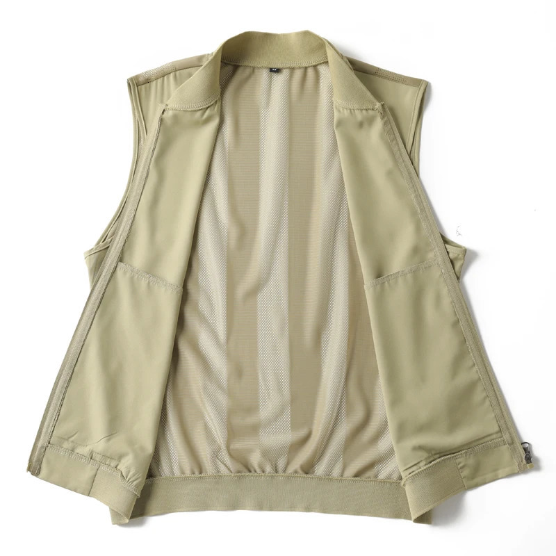 Summer Mens Mesh Breathable Vests Outdoor Quick Dry Hiking Sports Waistcoats Men Fishing Sleeveless Jacket 250614