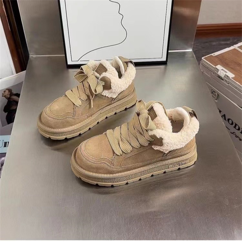 hot Free shipping designer Boots for woman cotton shoes winter keep warm plush Fashion Boots vintage casual platform brown khaki snow boots