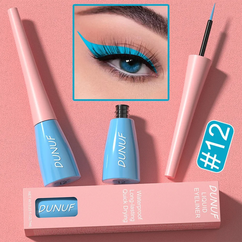 Liquid Blue Eyeliner Pencil Ultra-thin Long Lasting Quick Dry Smooth Rainbow Colorful Eye Liner Waterproof No Blooming Cosmetics 250614