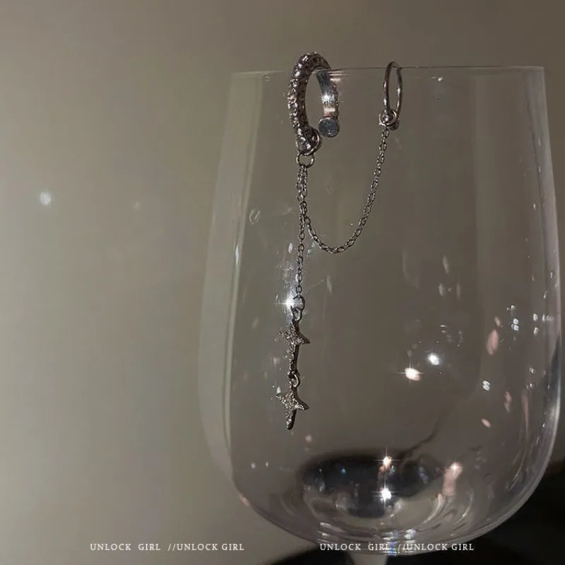 Light niche personality ear bone clip earrings song cool style Thanksgiving and Easter gifts 250610