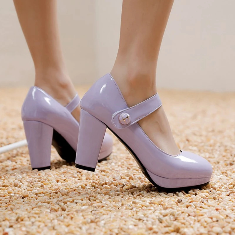 ASILETO Big size 43 Women Pumps Shoes Platform High Heels Shallow Slip On Round Toe Office Party Wedding Footwear Chaussures 250613