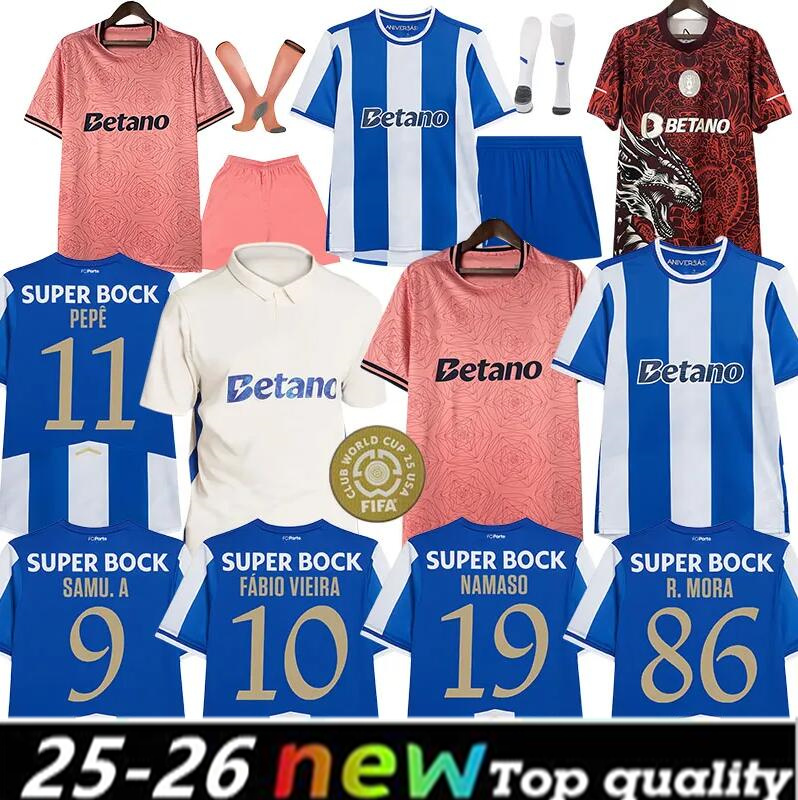 25 26 Portos Soccer Jerseys Samu Aghehowa 2025 2026 football shirts Rodrigo Mora Francisco Moura Match kit for men and kids Fabio Vieira Pepe Portojerseys66