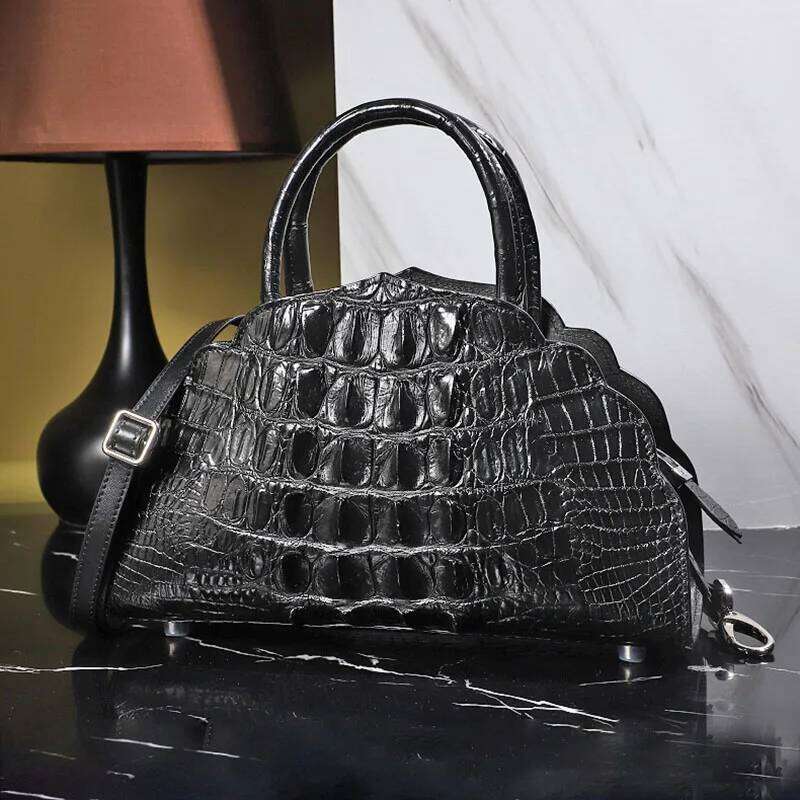 Designer Bag Alligator Handbag For Women High End Cloud Bag Design Genuine Leather Shell Shape Shoulder Tote Accessory