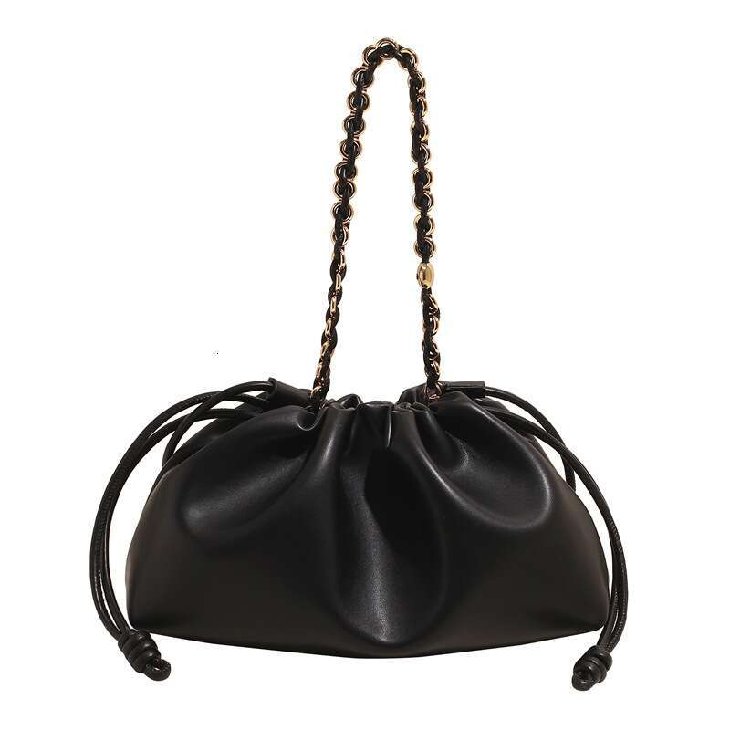 High-Quality Lucky Drawstring Cloud 2025 Advanced Fashion Single Shoulder for Women Niche Style Commuter Crossbody Bag