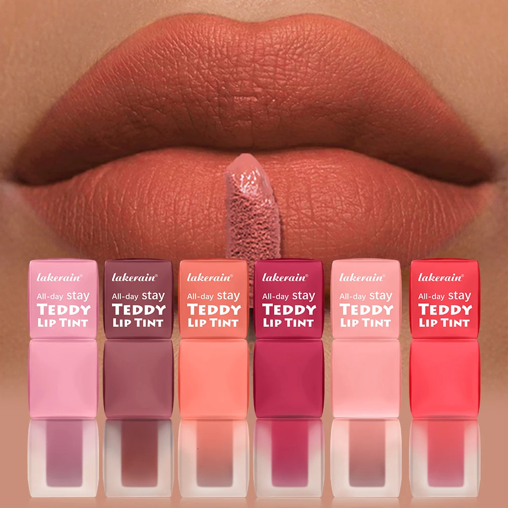 Teddy Tint Lip Color Tear Lip Gloss Super Stay Long-Lasting Coloring 12H Matte Texture Waterproof Lip Stain Lipstick Cosmetics 250614