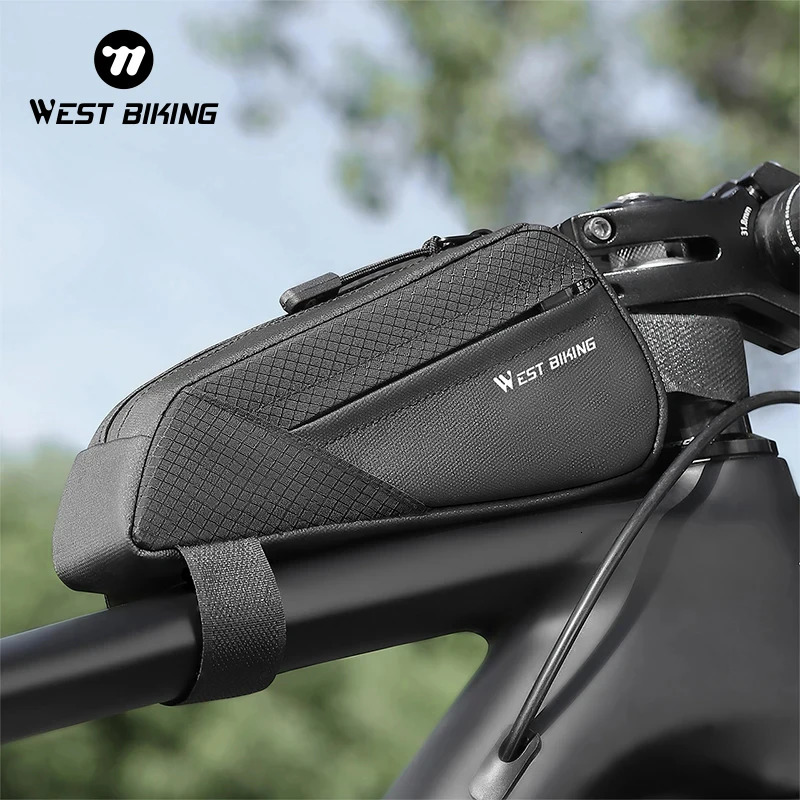 WEST BIKE Portable Bicycle Bag Cycling Top Tube Triangle Bag Ultralight MTB Road Bike Front Frame Tool Bag Bicycle Accessories 250610
