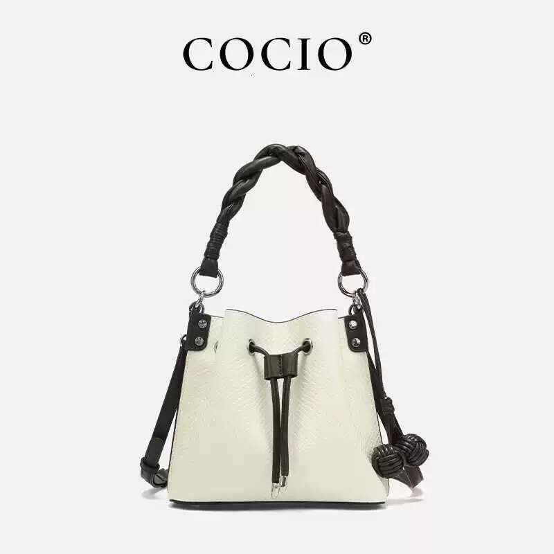for Bucket COCIO Color-Block Women 2024 New Niche Fashion Underarm Casual Korean Style Shoulder Crossbody Bag