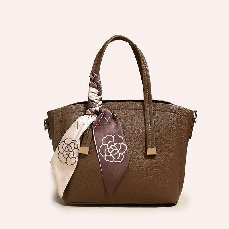 Genuine Leather High-End Handbag Basket for Women 2025 New Large Capacity Commuter Shoulder Crossbody Bag
