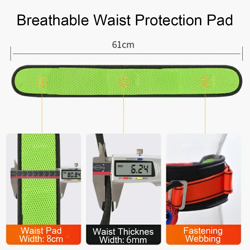 Single Waist Work Safety Belt Highaltitude Harness Safe Rope Outdoor Climbing Training Electrician Protective Aerial Equipment 250611