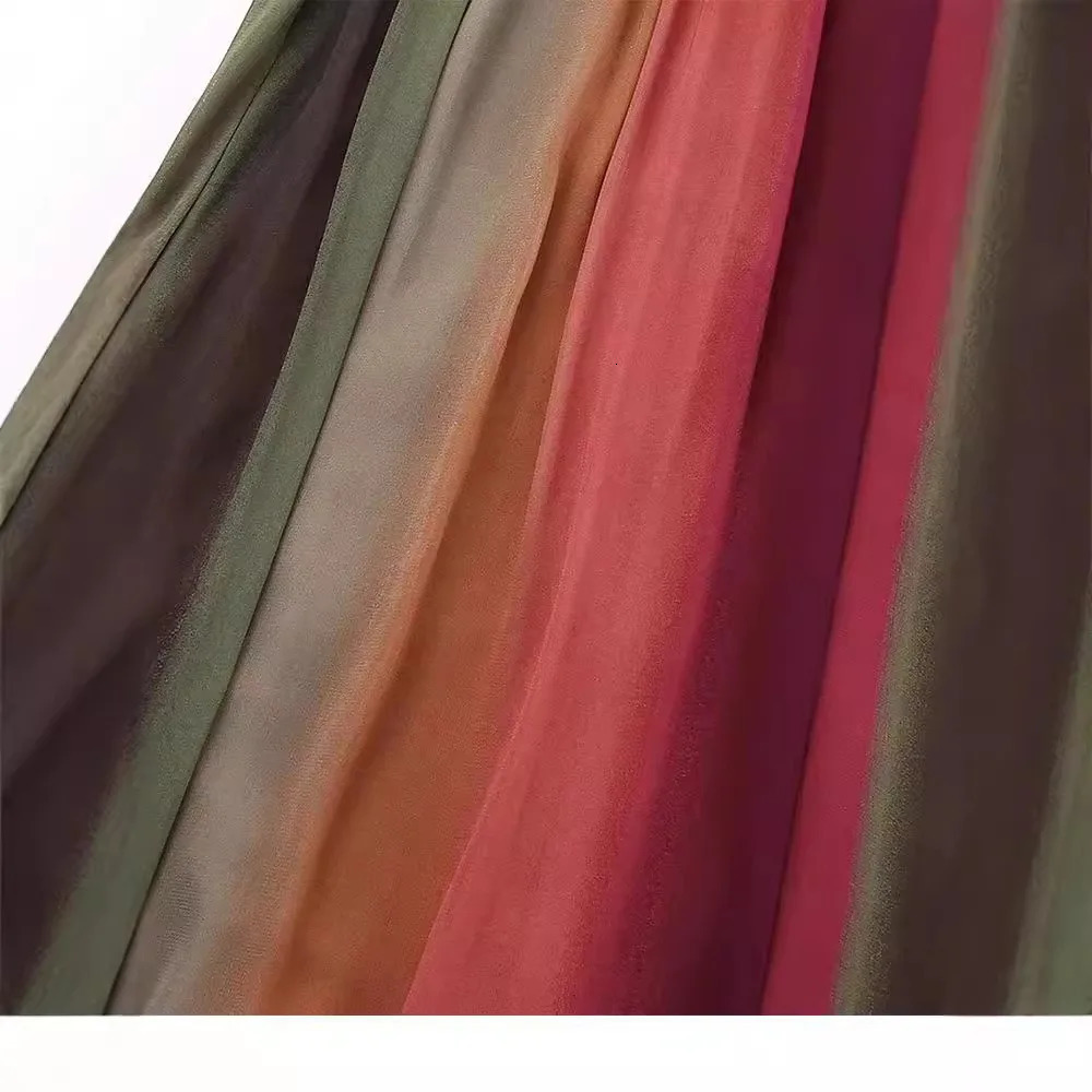 Deep V Neck Dresses for Women Sexy High Waisted Y2k Lady Elegant Party Printed Pleated Sleeveless Vacation Robes 250611