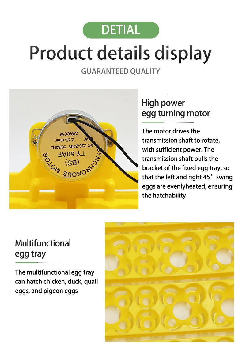 24 Eggs Tray Incubator Turner Automatically Egg Plates Turn Eggs Poultry Incubation Equipment for Chicks Ducks Bird 250613