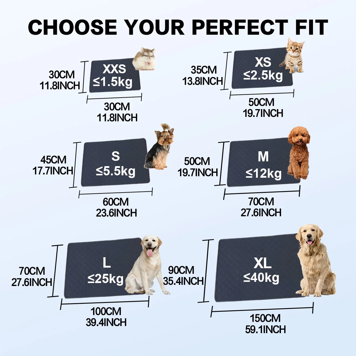 Absorbent Dog Urine Pads Reusable Dogs Pee Mat Waterproof Dog Diaper Mat for Car Seat Cover Anti Slip Training Pet Accessories 250614