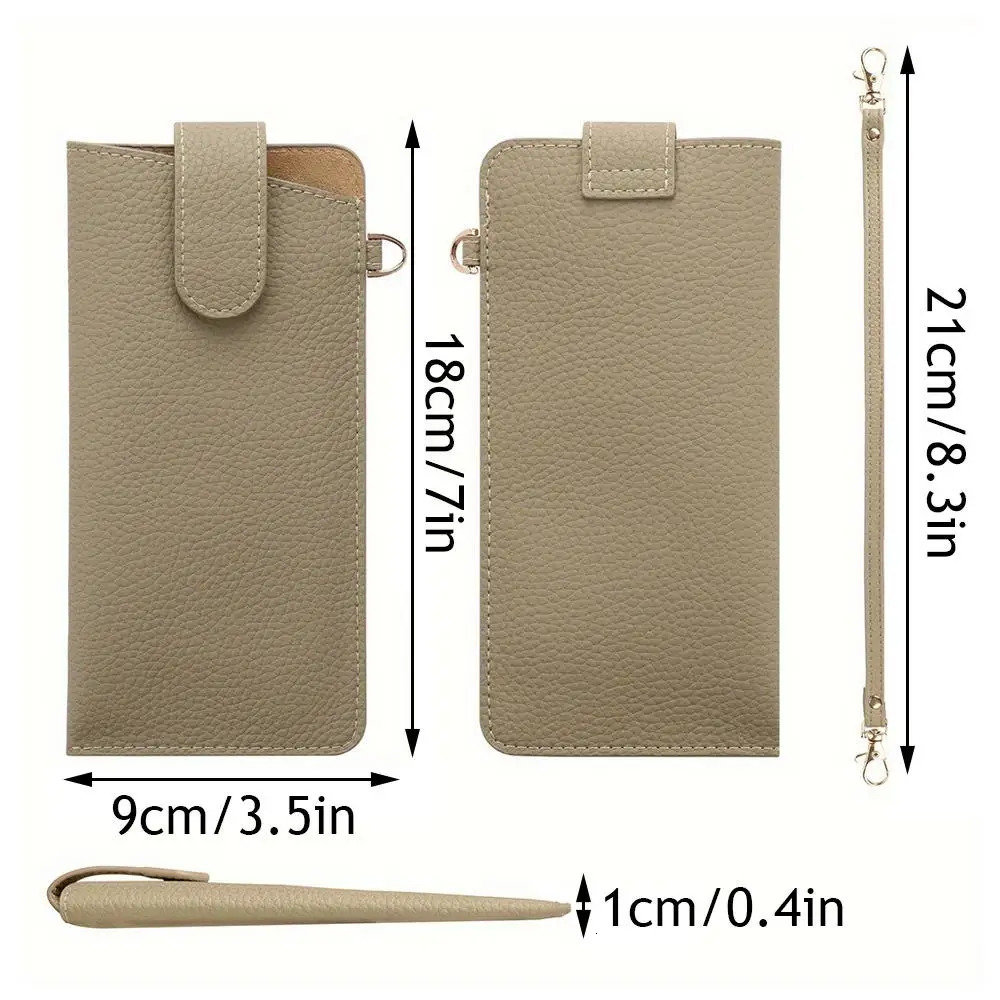 Portable Glasses Bag Soft Leather Sunglasses Pouch Slim Fashion Glasses Case Holder Glasses Organizer Travel Sunglasses Pouch 250610
