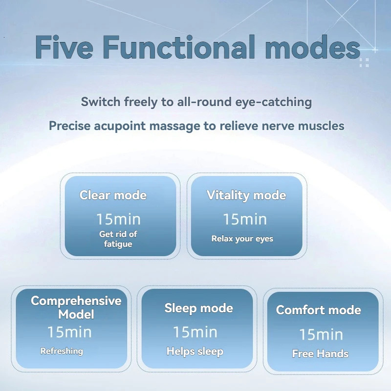 Frequency Vibration Bluetooth Music Compress Eye Mask Compress Eye Protector Relieves Fatigue Lntelligent Air Pressure M 250612