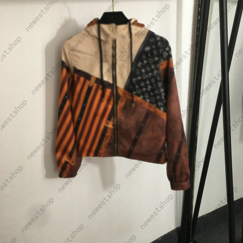 Spring womens Jackets designers coat lady's Leather box print coats women letter jacquard Hat collar long sleeved Jacket Outerwear Clothing
