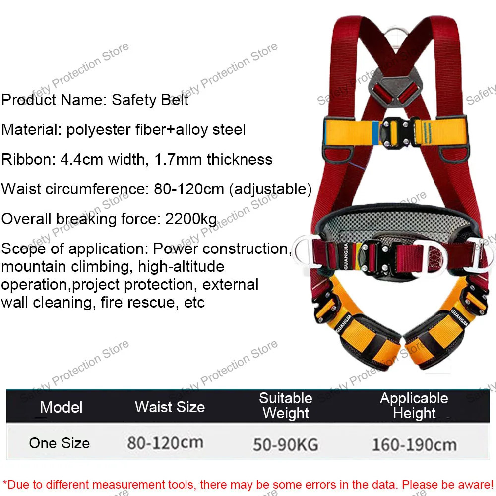 High Altitude Work Safety Harness Full Body Fivepoint Belt Rope Outdoor Climbing Training Construction Protect Equipment y250611