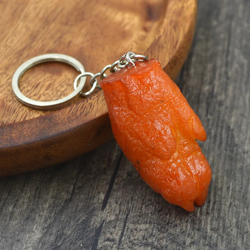 Creative Simulation Food Keychain PVC Model Gift Soft Glue Braised Pork Belly Roasted Chicken K4230 250606