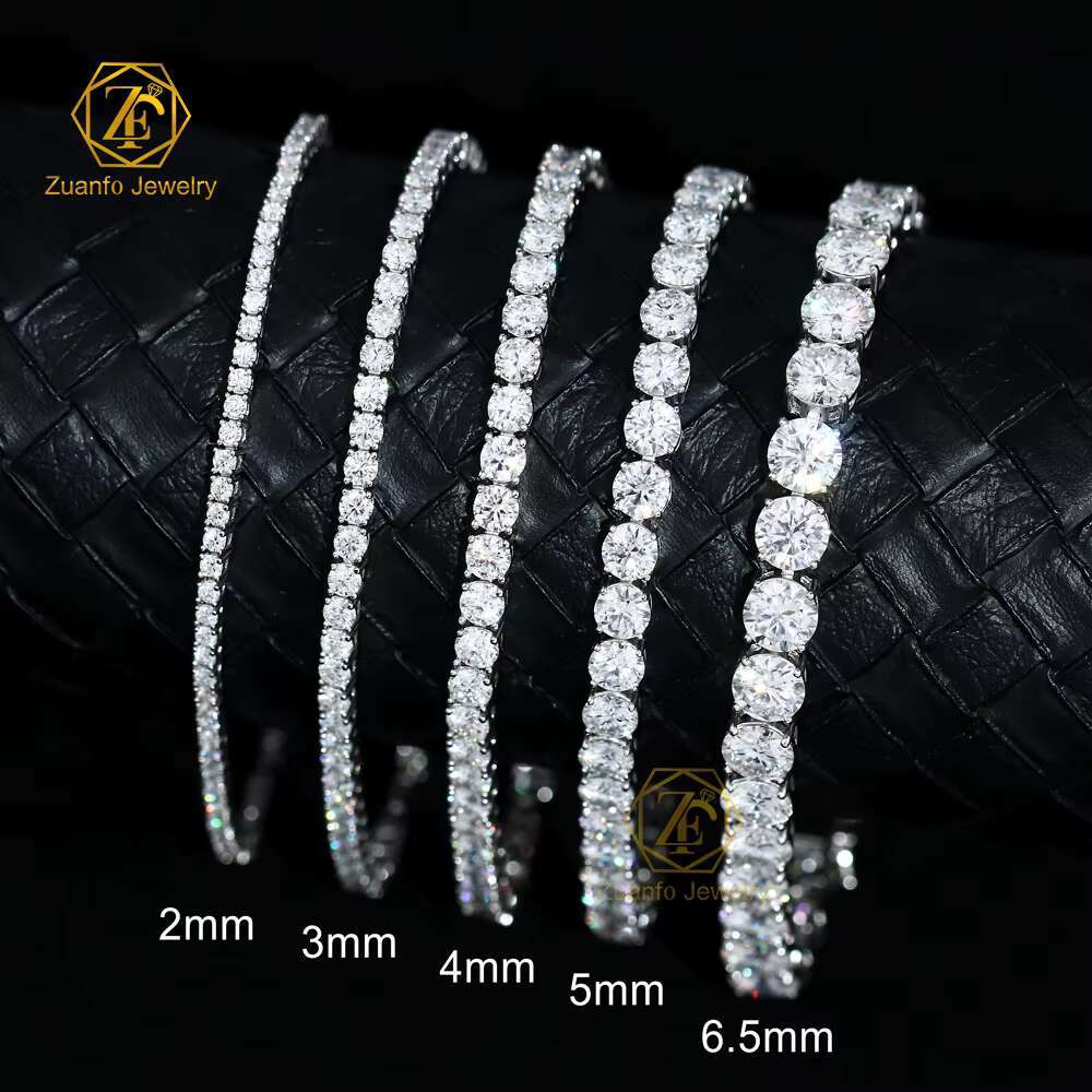 Factory High Quality Custom Jewelry 10k/14k Gold Heavy Tennis Link Chain Bracelet with Lab Grown Diamond for Wedding Gifts