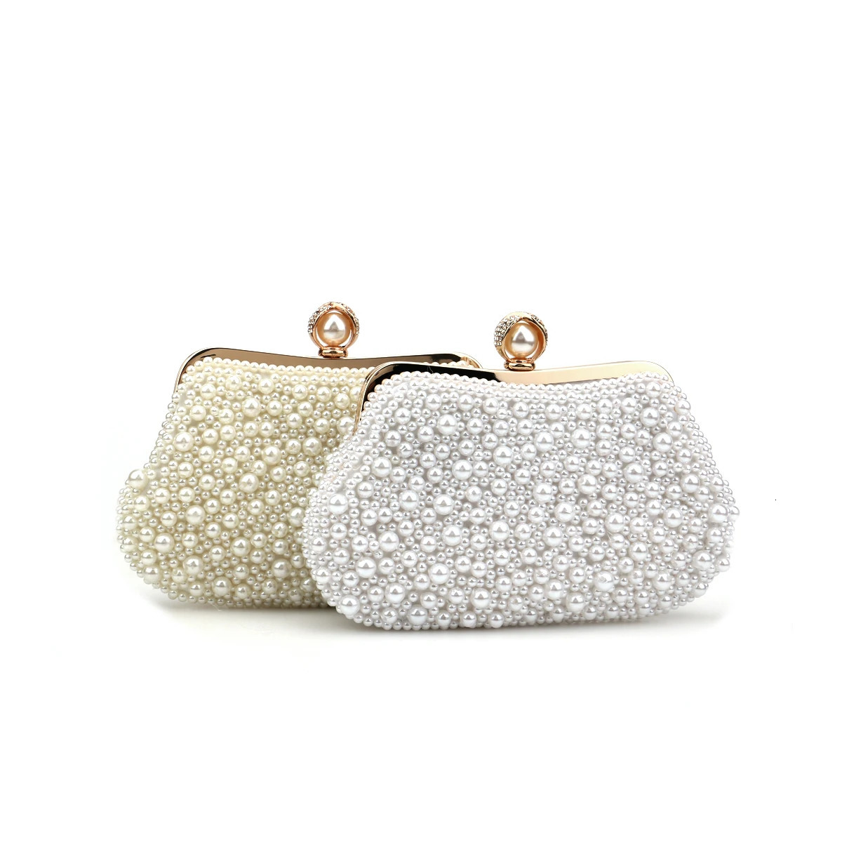 Shell Design Women Evening Bags Pearl Diamonds Small Clutch With Chain Shoulder Handbags Wedding Party Lady Purse 250614