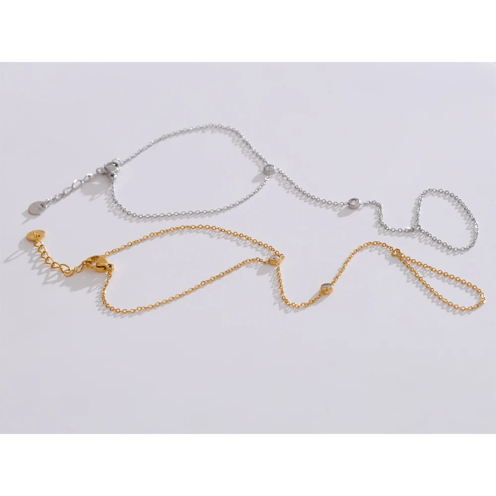 designer bracelet women luxury jewelry gold mens bracelet Trendy Stainless Steel Zircon Beads Back of Hand Chain Finger Bracelet Fashion Chic Sexy Jew - view 6