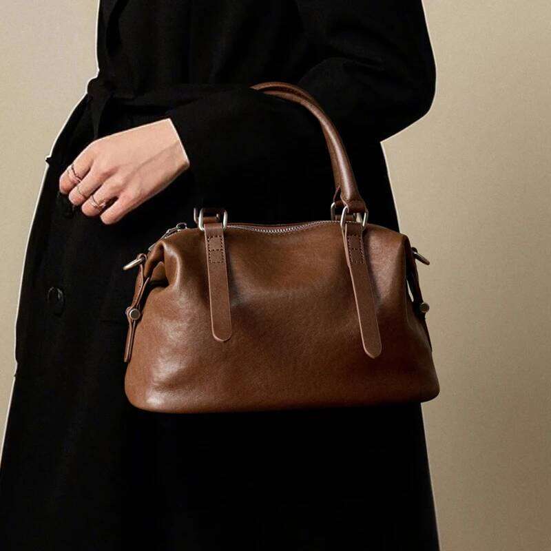Burminsa Cowhide Genuine Leather Handbags For Women New 2025 Designer Slouchy Satchel Work Ladies Shoulder Crossbody Bags