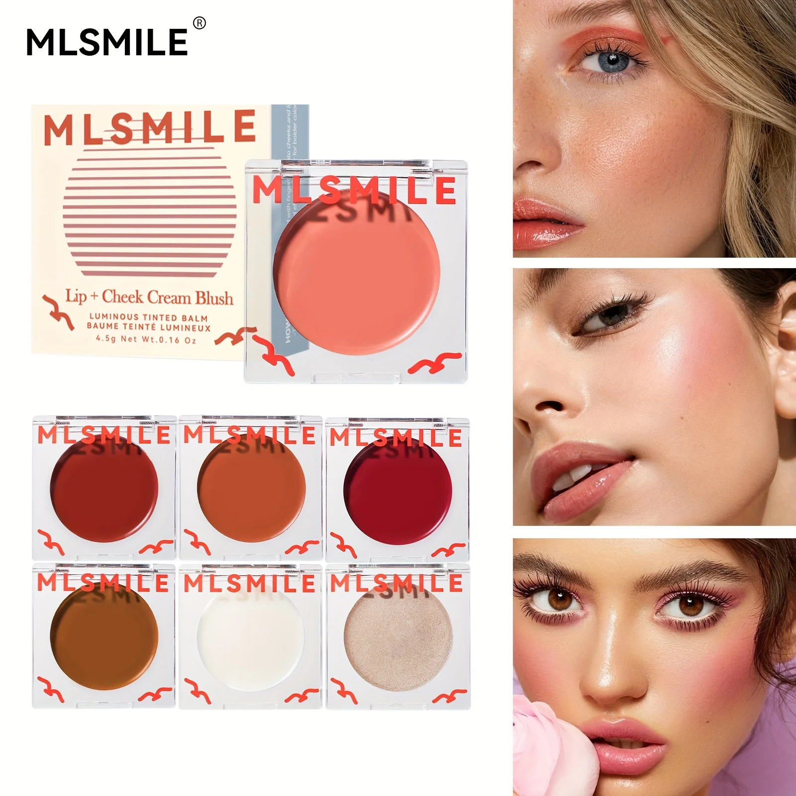 Travel Size Cream Blush Single Color Non-greasy and Water-resistant Face Blush Highlighte Stick Lightweight Finishing Makeup 250614