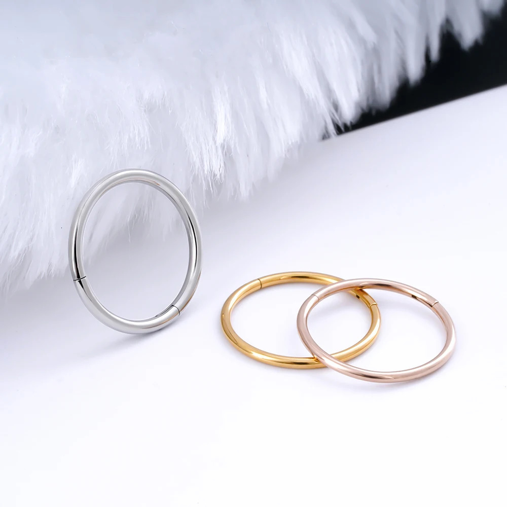 1050Pcs Wholesale Hoop Earring G23 Nose Ring For Women Piercing Jewelry Lip Ear Mixed Color Body Clips Hinge 250606