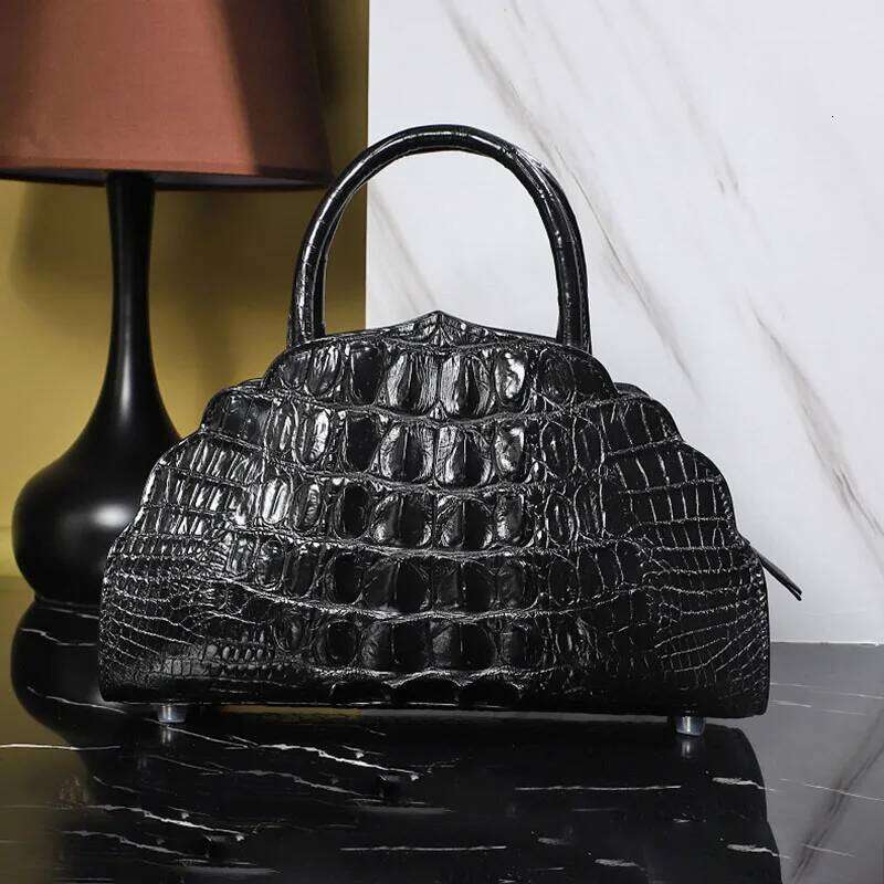 Designer Bag Alligator Handbag For Women High End Cloud Bag Design Genuine Leather Shell Shape Shoulder Tote Accessory