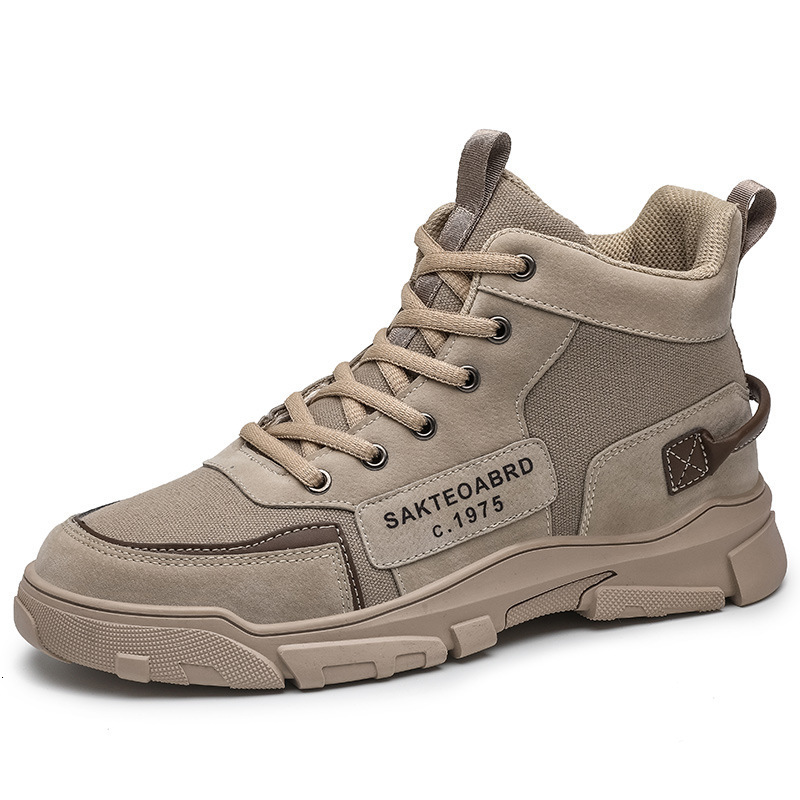 High-top Lace-up Men's Shoes 2025 Free Delivery Of Sneakers Designer Shoes Spring New British Style Retro Work Shoes Casual Fashion Martin Boots 