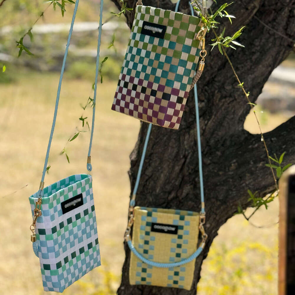 Thai Internet Celebrity Crossbody Plastic Woven Basket Casual Beach Vacation Phone Shoulder Bag