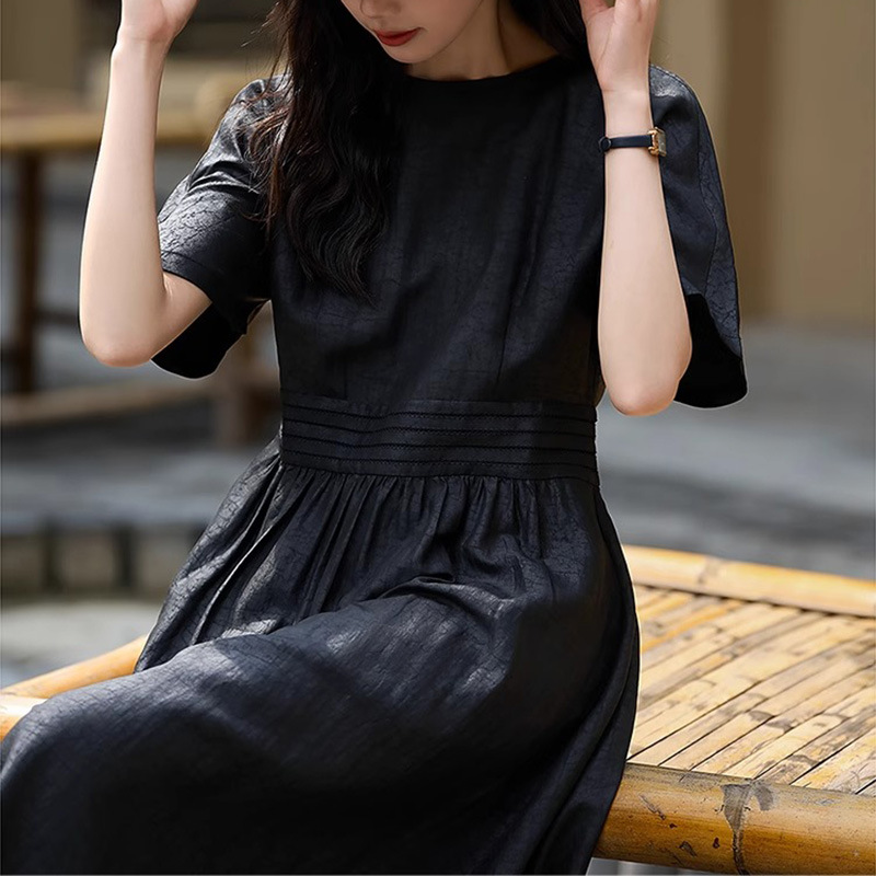 MM161 Cloud Silk Waist Slimming Long Skirt