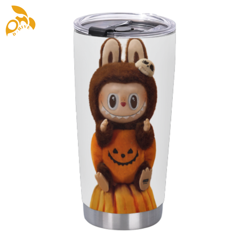 free shipping of customized 20oz thermos cup with labubu patterns Spotted pattern