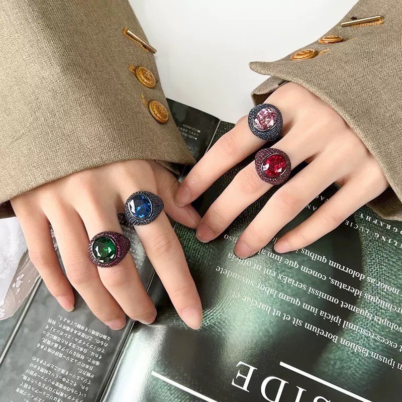 Customized Luxury 925 Sterling Silver Womens Rings Premium Quality Freshwater Pearl and Gemstone Set with Diamond for Weddings