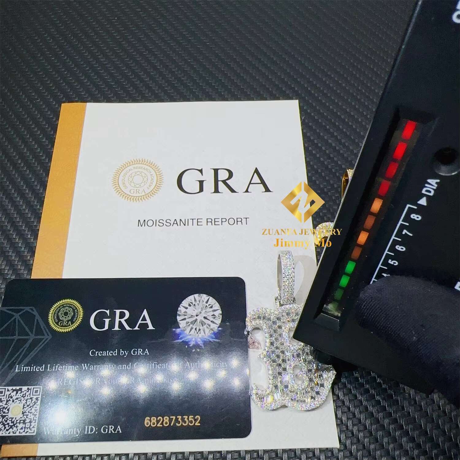 GRA Certificates Hip Hop Iced Out Fire Jewelry 925 Sterling Silver VVS1 Bagauette Moissanite Initial B Letter Pendant