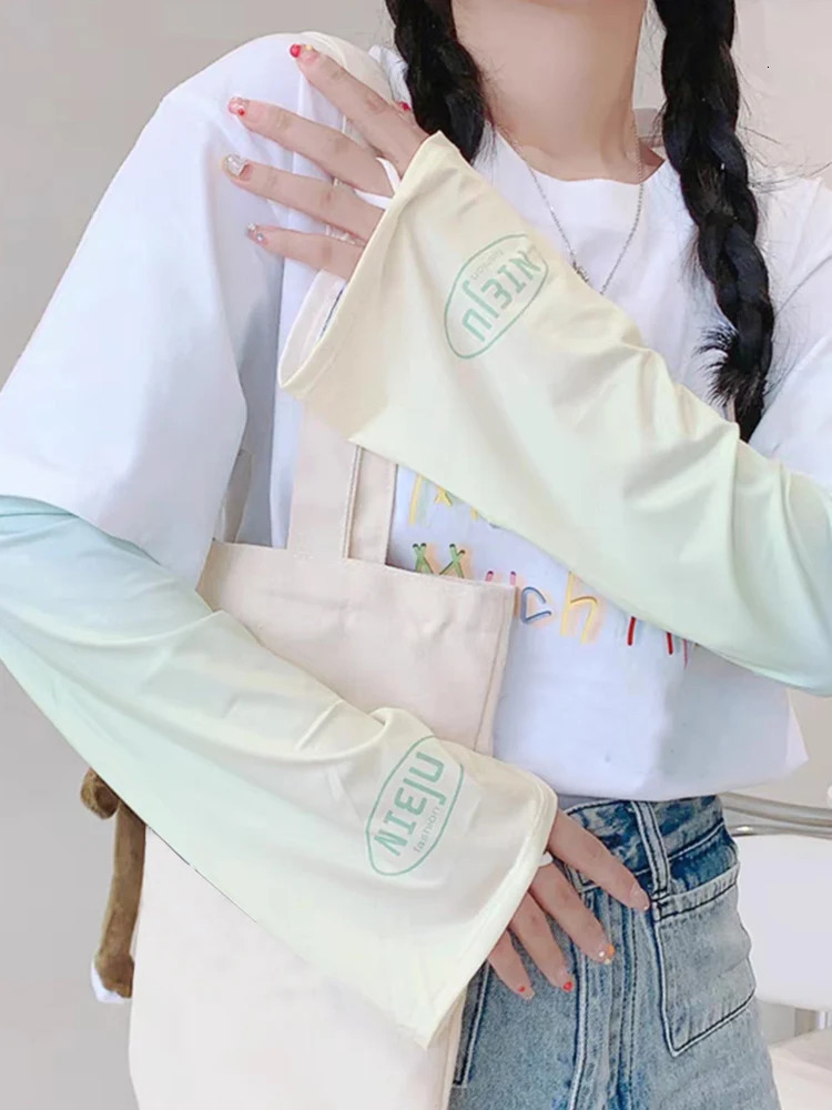 Loose Cycling Arm Sleeves Ice Fabric UV Protection Sunscreen Running Sleeve Outdoor Sport Cycling Arm Warmers Men Women YZL05 250610