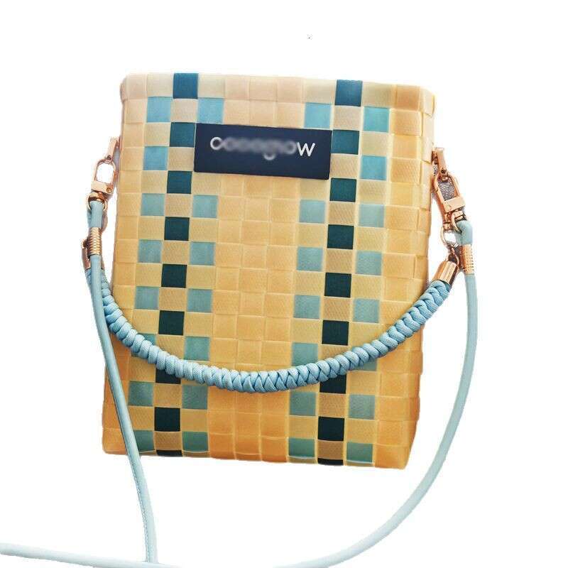 Thai Internet Celebrity Crossbody Plastic Woven Basket Casual Beach Vacation Phone Shoulder Bag