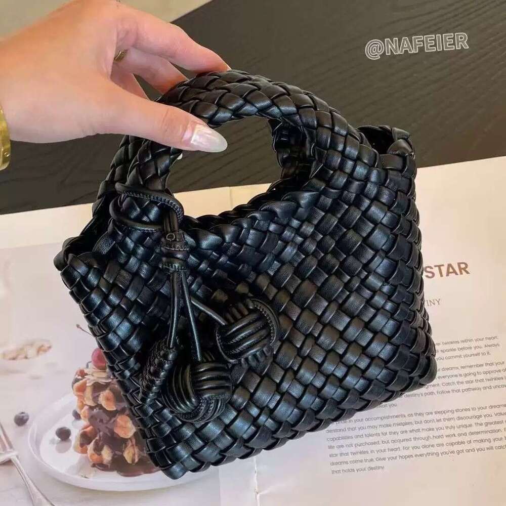 Basket Handwoven Mini 2025 New Soft Leather Women's Fashion Shoulder Crossbody Bag