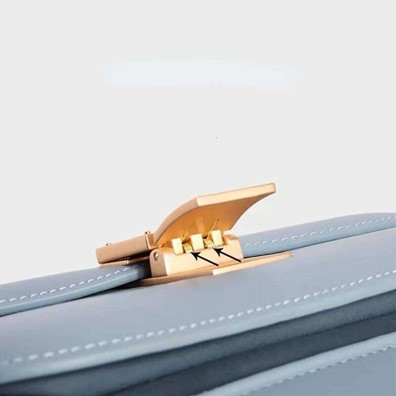 Factory Genuine Leather Ladies Tofu Bag Design Handbag Purse Small Shoulder Brand Gray Crossbody Bags For Women 2025