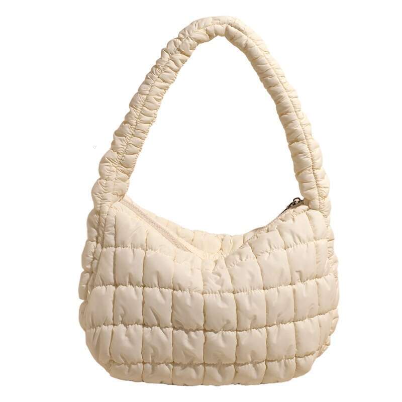 Korean Style Pleated for Women 2025 Summer New Fashion Large Capacity Bubble Cloud Artistic Shoulder Bag