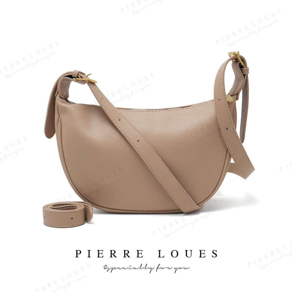 New Dumpling Large Capacity Shoulder Crossbody Ins Korean Style Casual Soft Leather Bag Women's High-end Feel