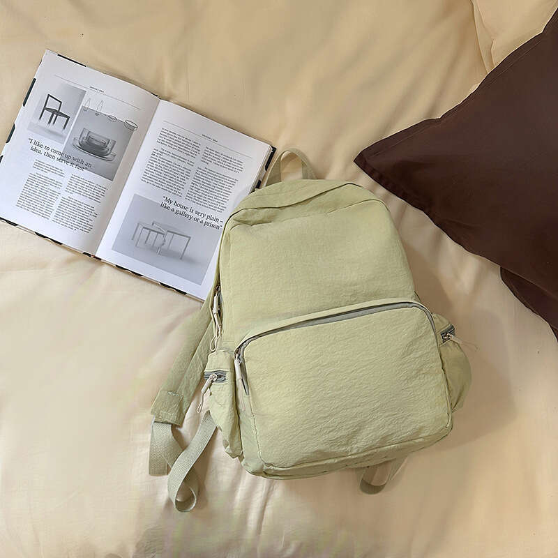 Casual Style Female College Ins Korean Version, Simple Travel Backpack for Middle and High School Students, Campus Double Shoulder Bag