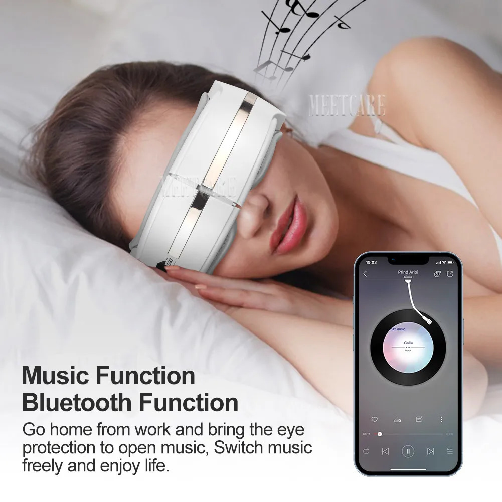Eye Massager Smart Airbag Vibration Compress Massage Bluetooth Music Eye Fatigue Relief Relax Migraines Relief Sleep Improve 250612