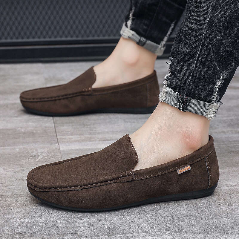 Spring hot New Men's Casual Breathable Driving Flat Lazy Shoes Slip-On Loafers
