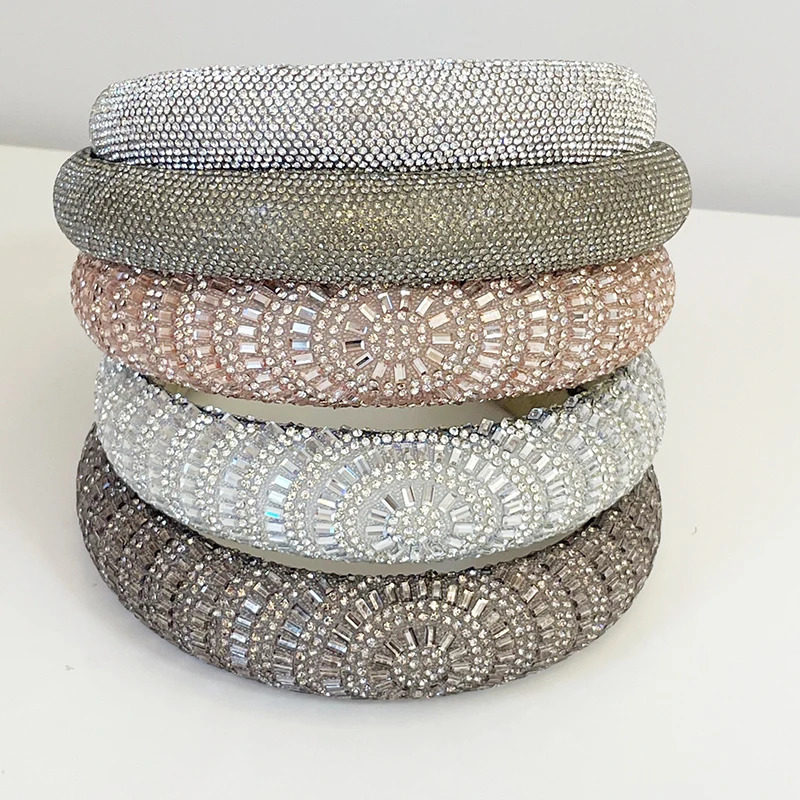 Women Girls Baroque Rhinestone Hairband Headband Adult Hair Accessories Hair Jewley 250610