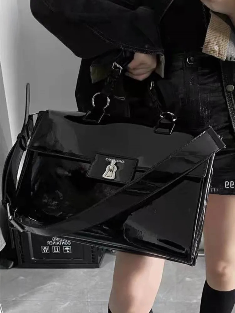 Ins Leather Black Laptop Case Waterproof Notebook Sleeve 15.6 16 16.1 Inch For Macbook M1 Air Briefcase Laptop Bag Cover Handbag 250614